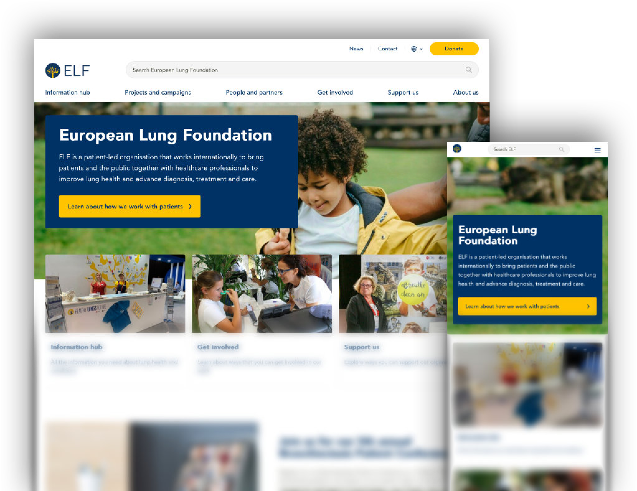 European Lung Foundation Website Visual