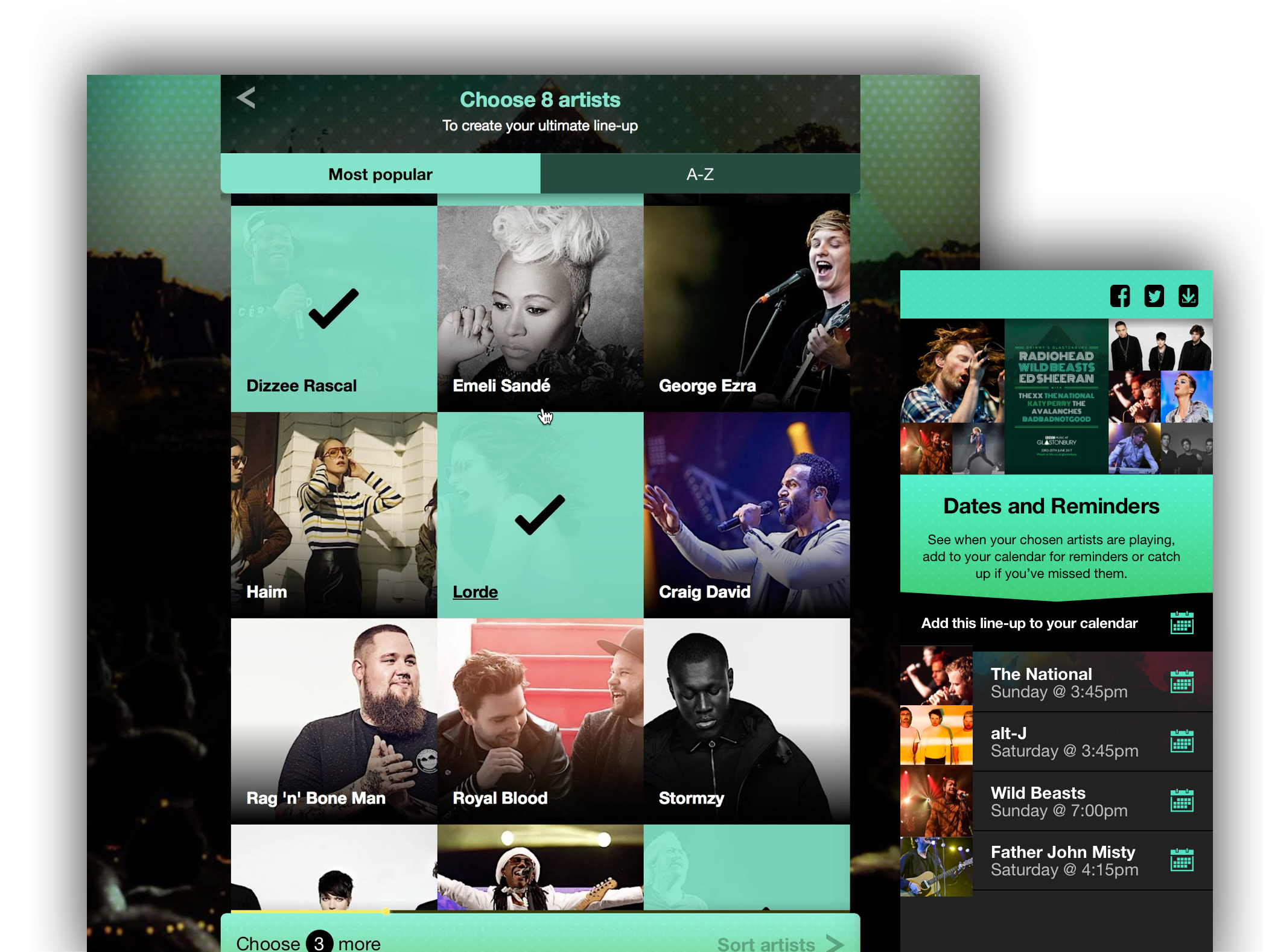 Glastonbury Website Visual