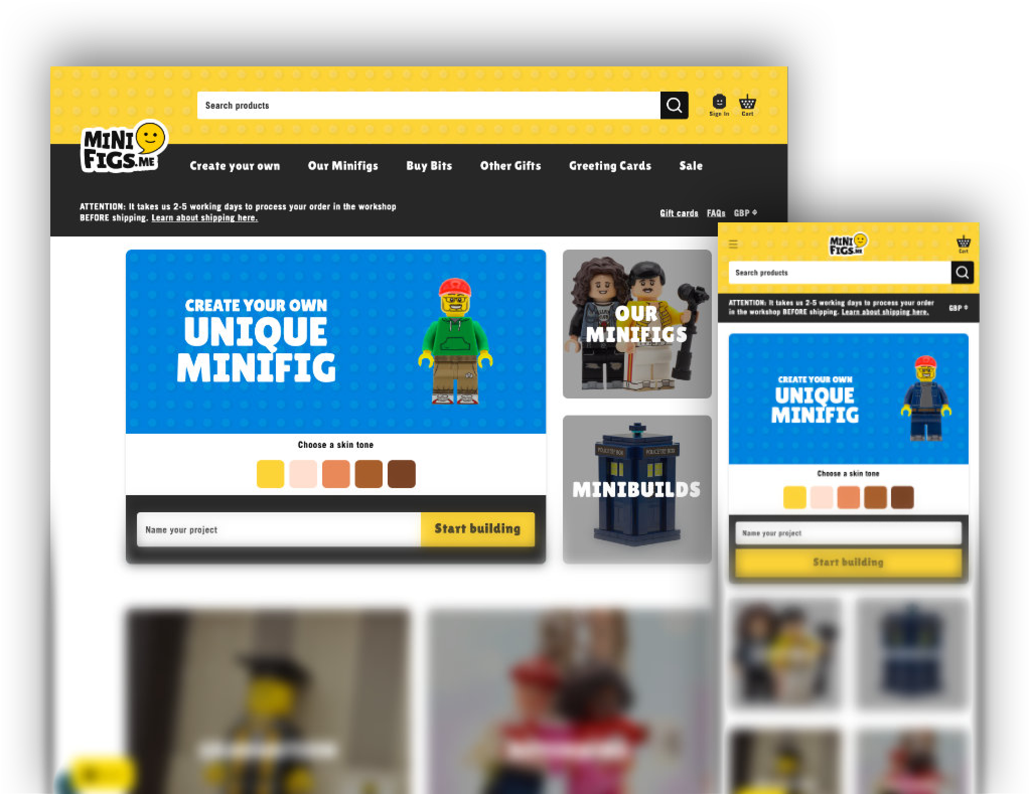 Minifigs Website Visual
