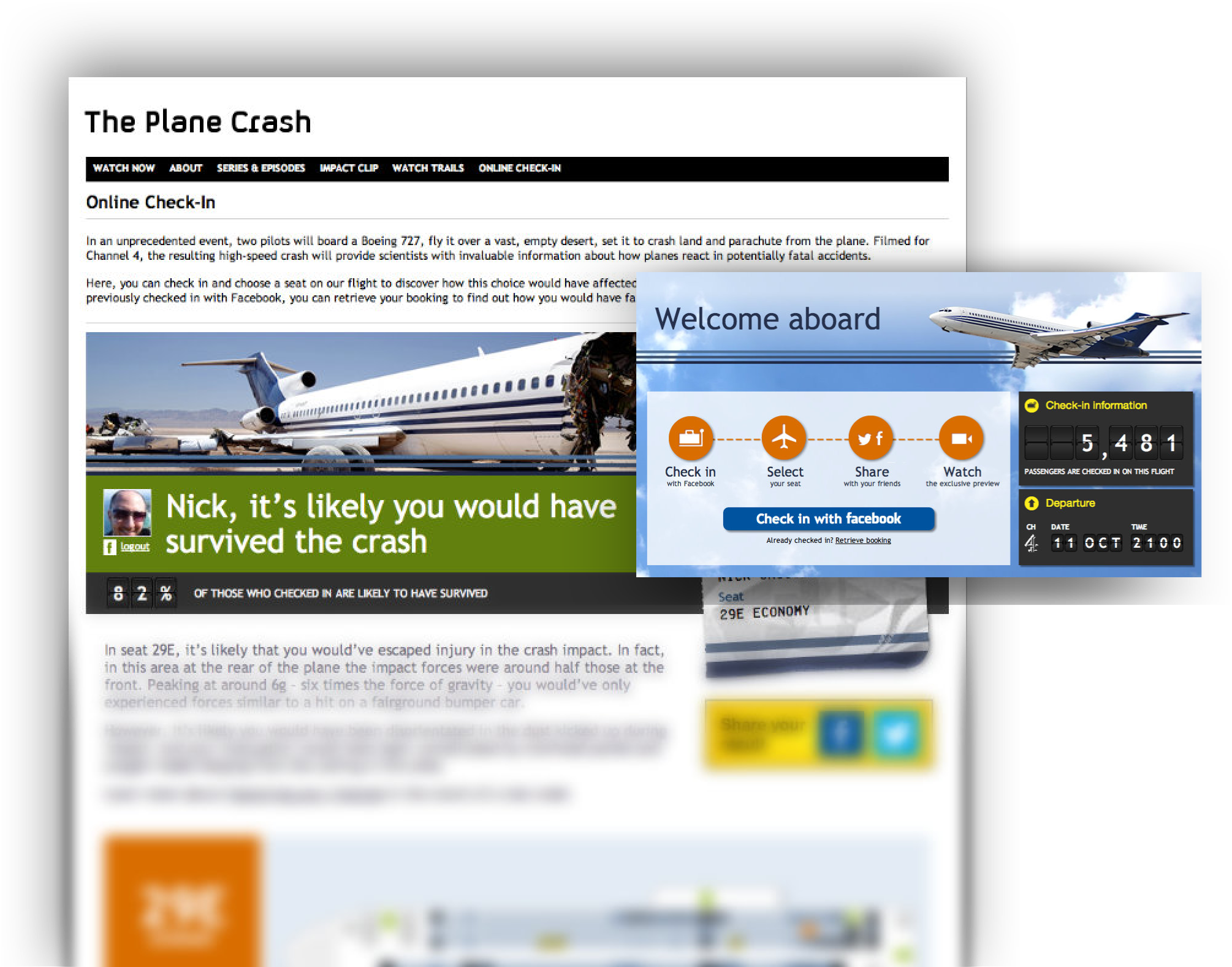 Plane Crash Website Visual